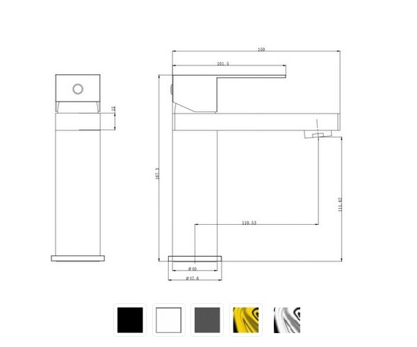 смеситель для раковины WONZON & WOGHAND WW-A40982